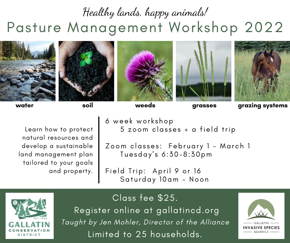 Pasture Management Workshop - Class #2 with Jen Mohler, GISA | Gallatin  Conservation District
